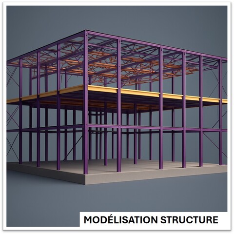 Structure modélisée avec quantitatifs